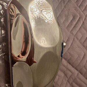 ⚡Women's Metallic Evening Shiny Top Closure Trendy Silver Clutch Handbags
